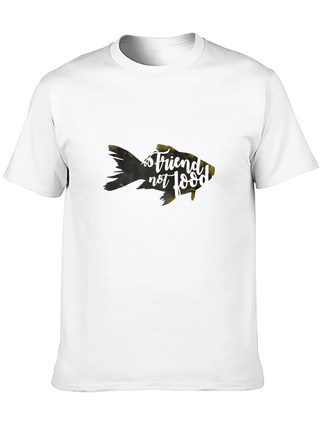 Friend Not Food Goldfish Black T-Shirt