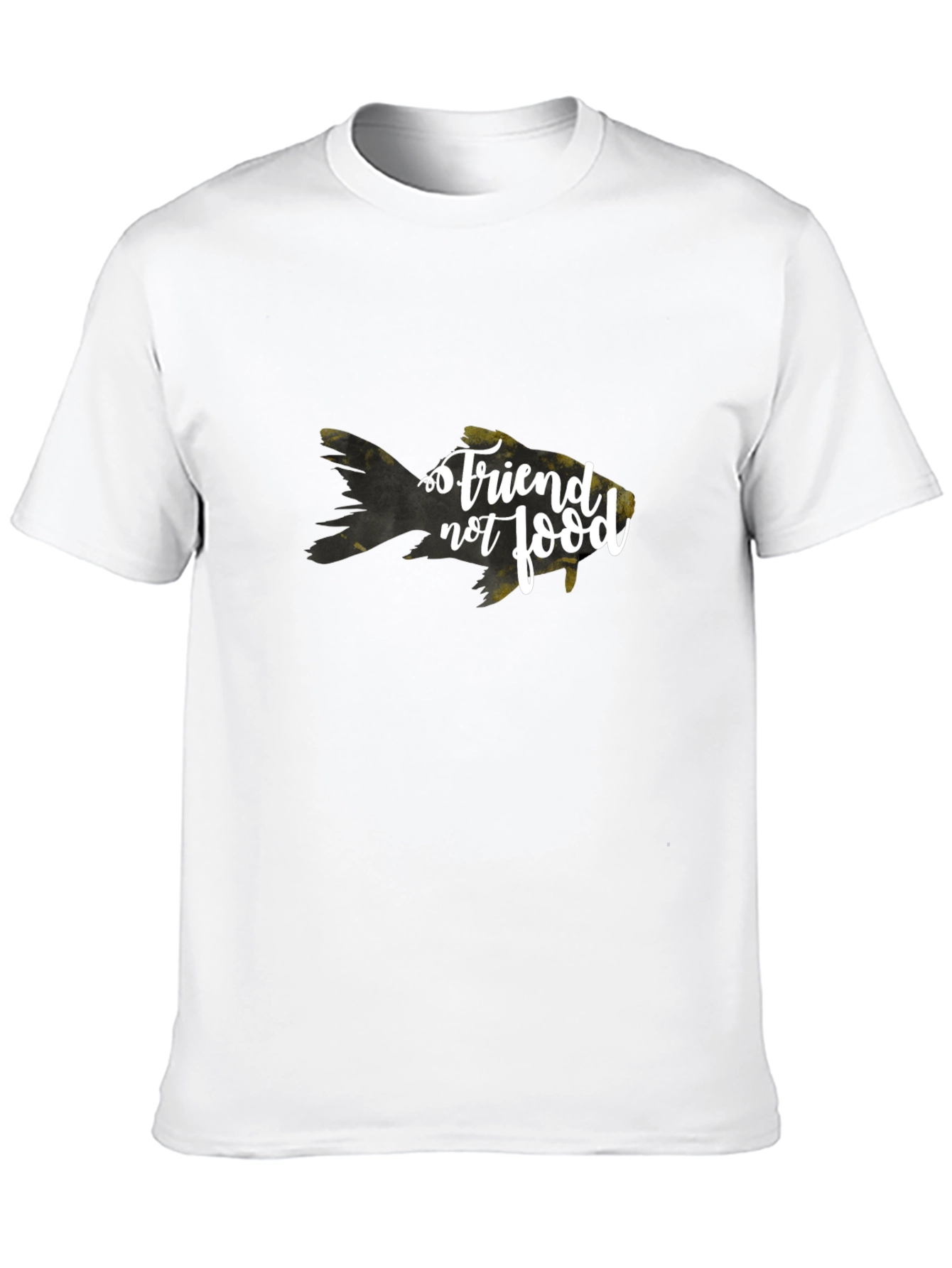 Friend Not Food Goldfish Black T-Shirt
