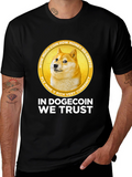 In Dogecoin We Trust Black Graphic Tee