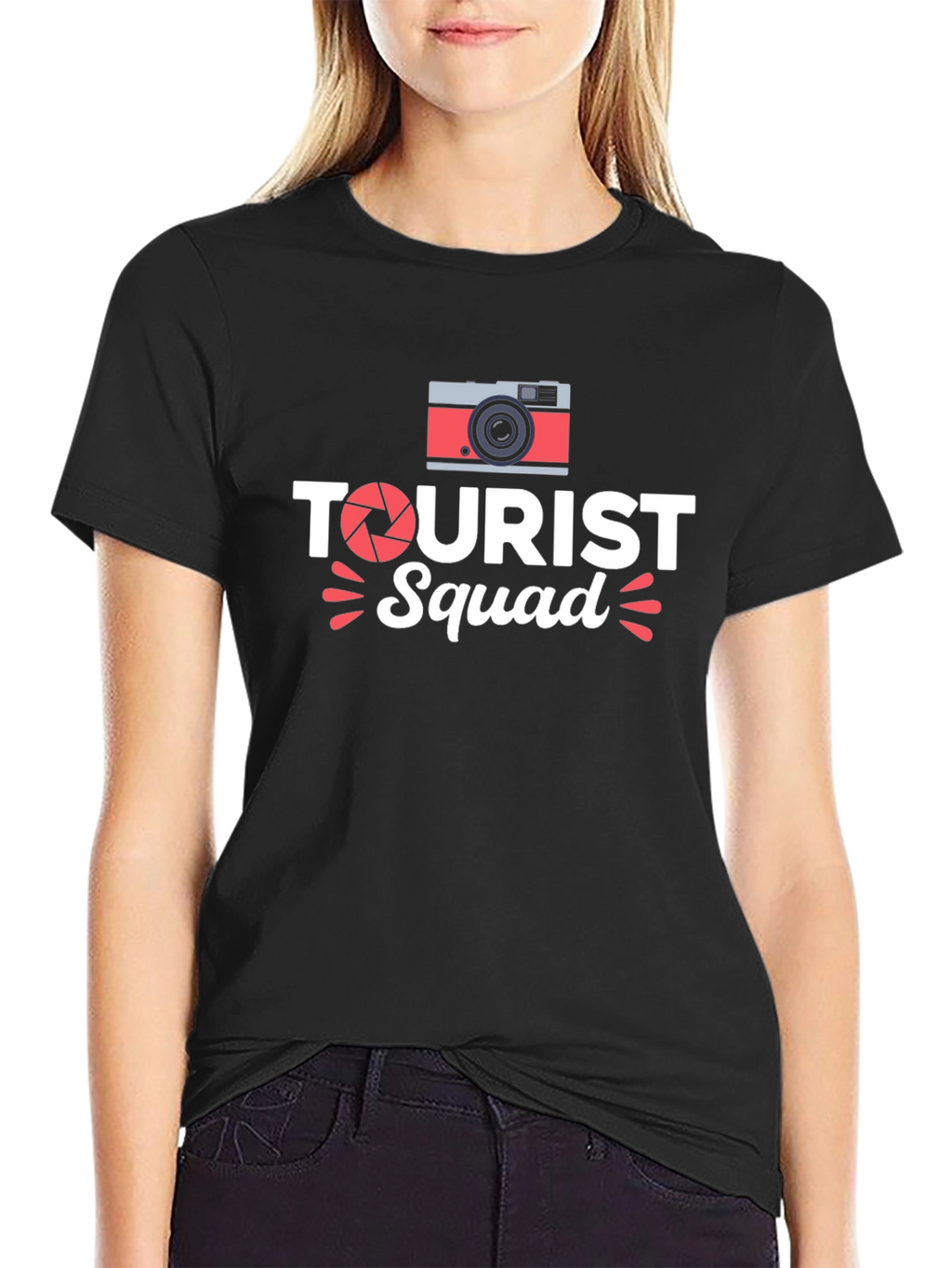 Tourist Squad Black T-Shirt - Vacation Ready!