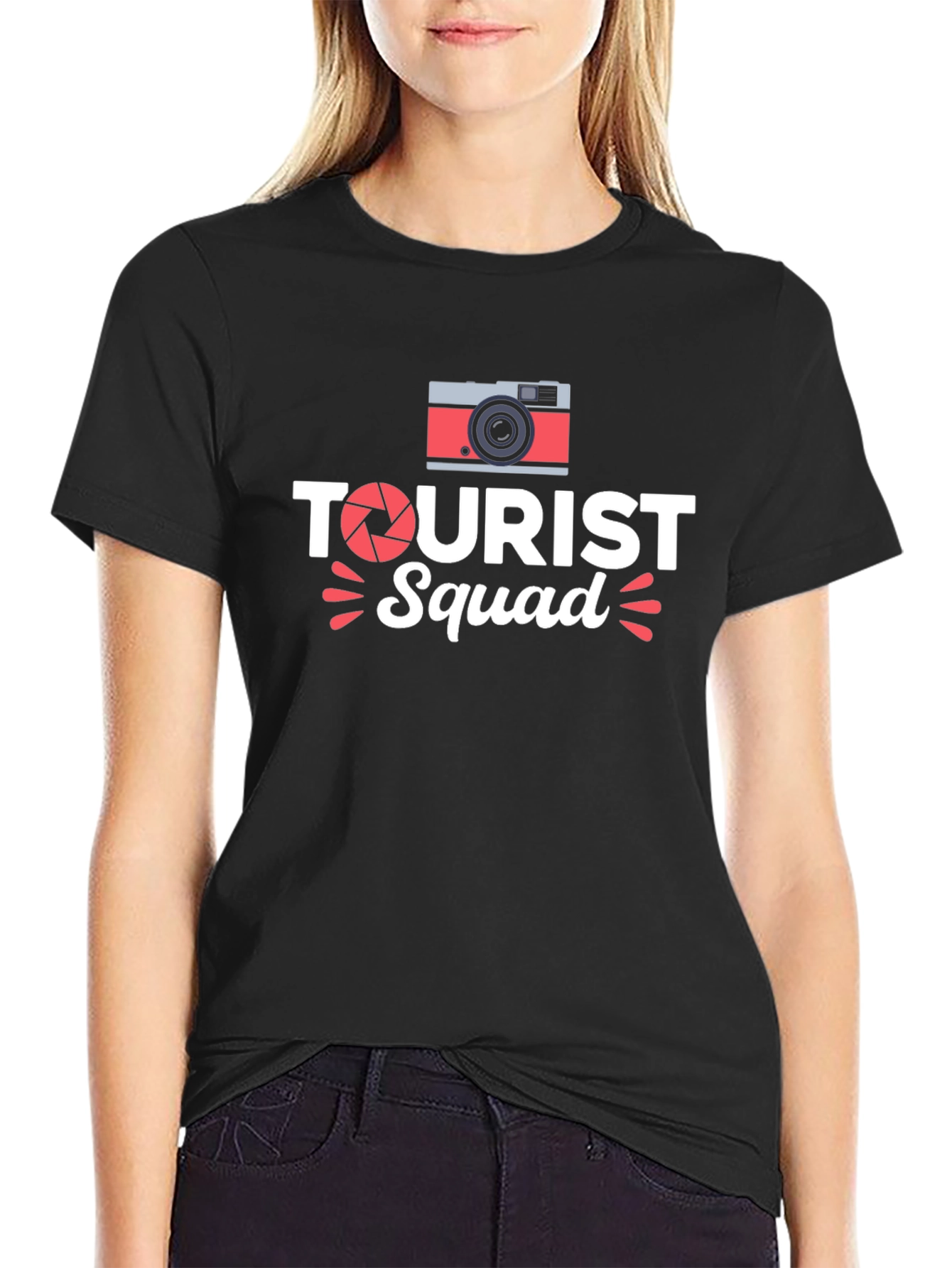 Tourist Squad Black T-Shirt - Vacation Ready!