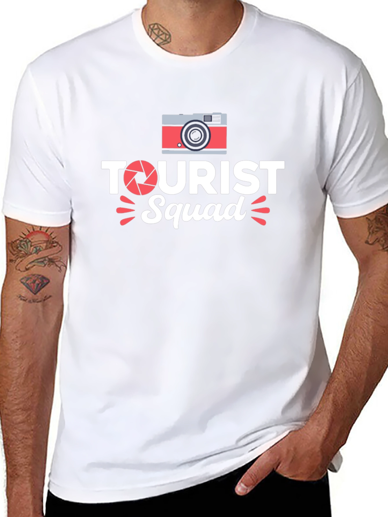 Tourist Squad Black T-Shirt - Vacation Ready!