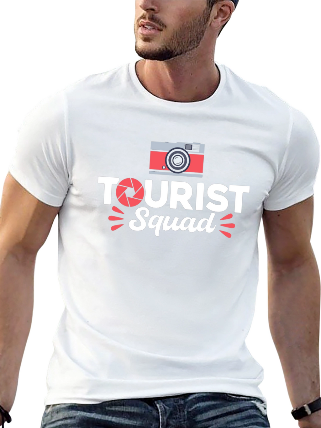Tourist Squad Black T-Shirt - Vacation Ready!