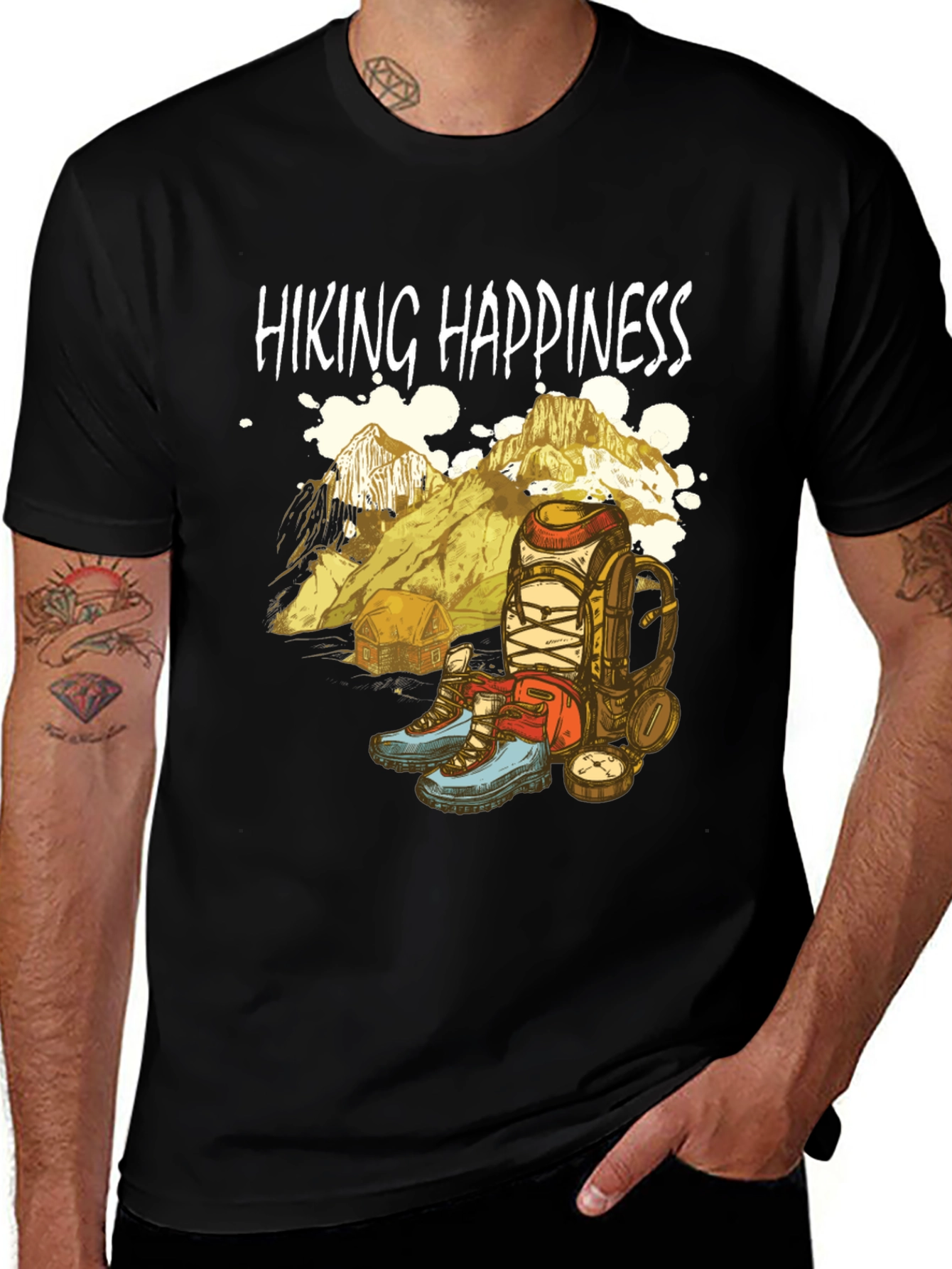 Hiking Happiness Graphic Tee - Adventure Awaits!