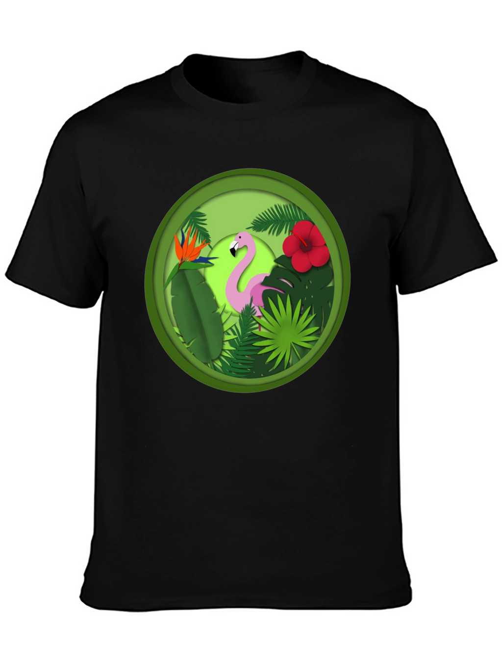 Tropical Flamingo T-Shirt - Unique Graphic Tee