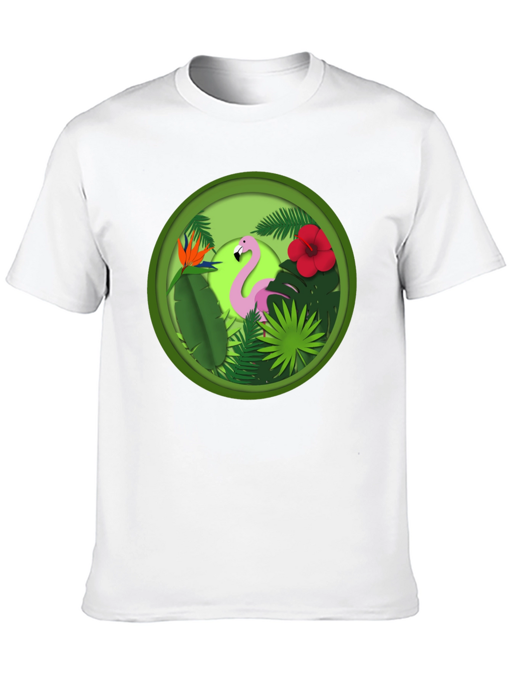 Tropical Flamingo T-Shirt - Unique Graphic Tee
