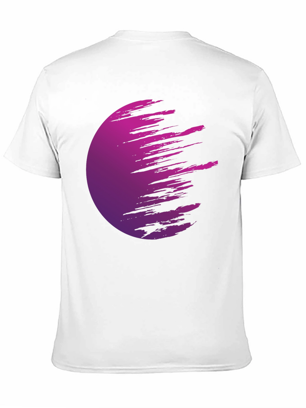 Abstract Gradient Circle Graphic Tee - Modern Black T-Shirt