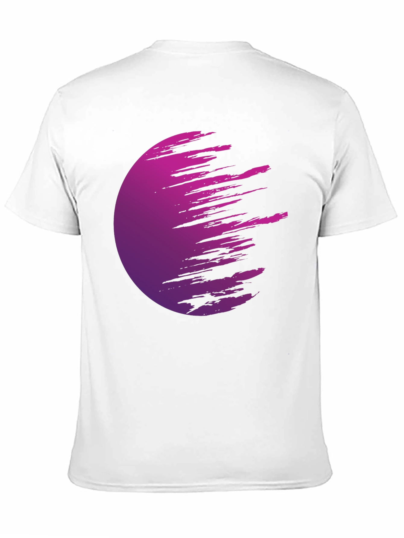 Abstract Gradient Circle Graphic Tee - Modern Black T-Shirt