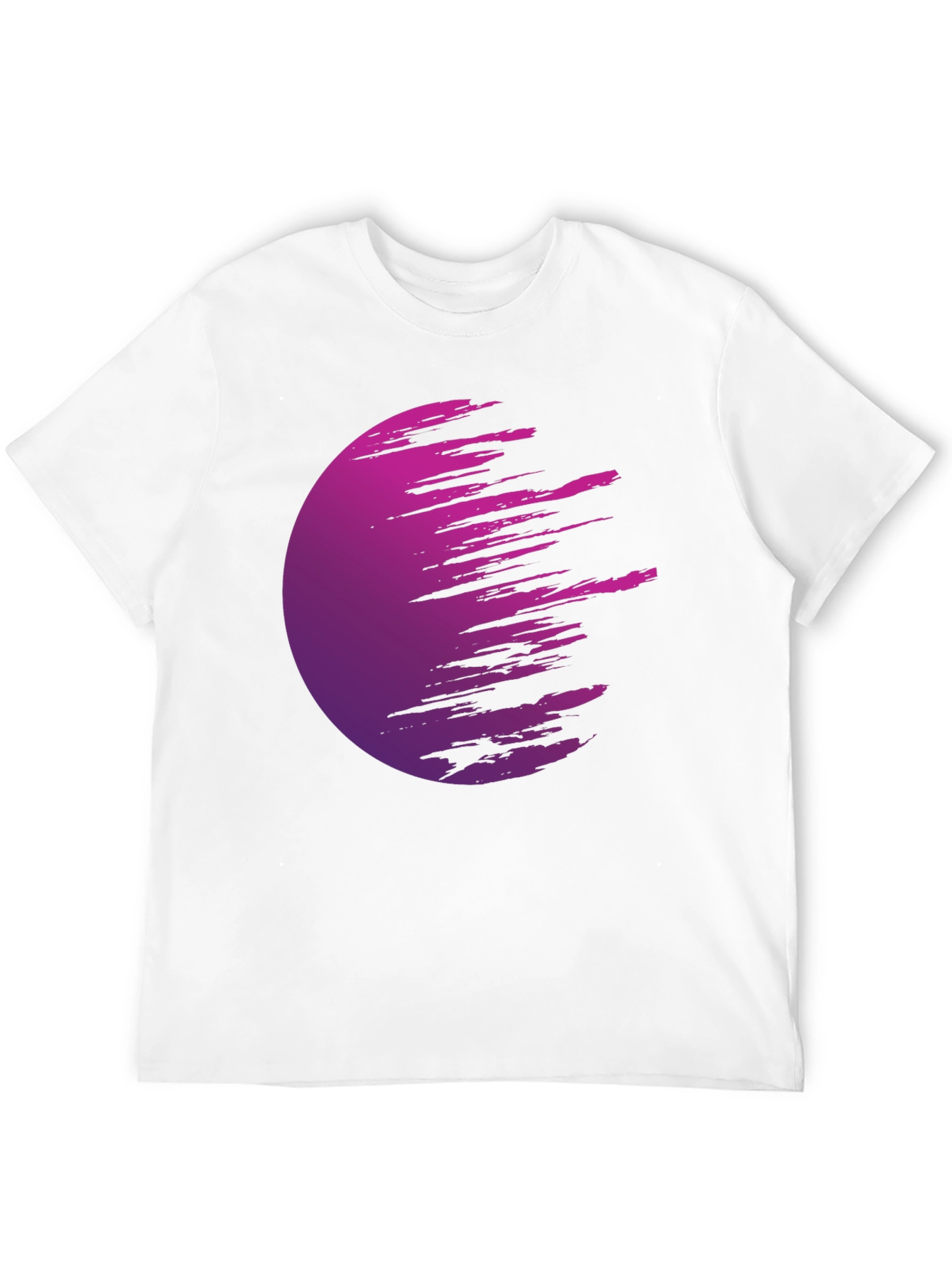 Abstract Gradient Circle Graphic Tee - Modern Black T-Shirt