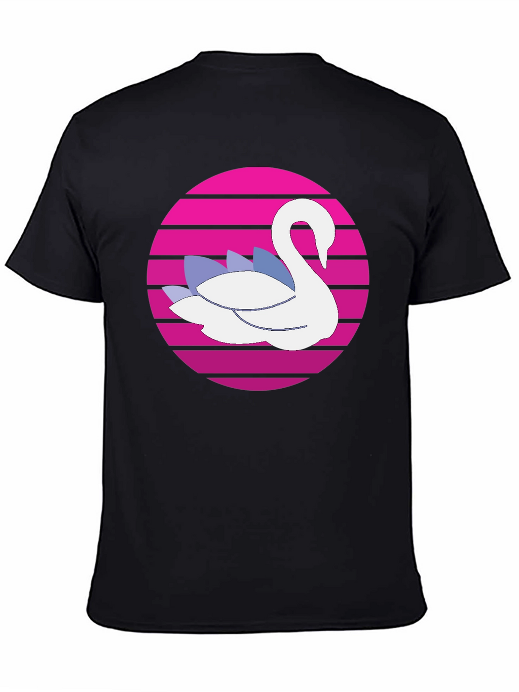 Retro Swan Graphic Tee - Black
