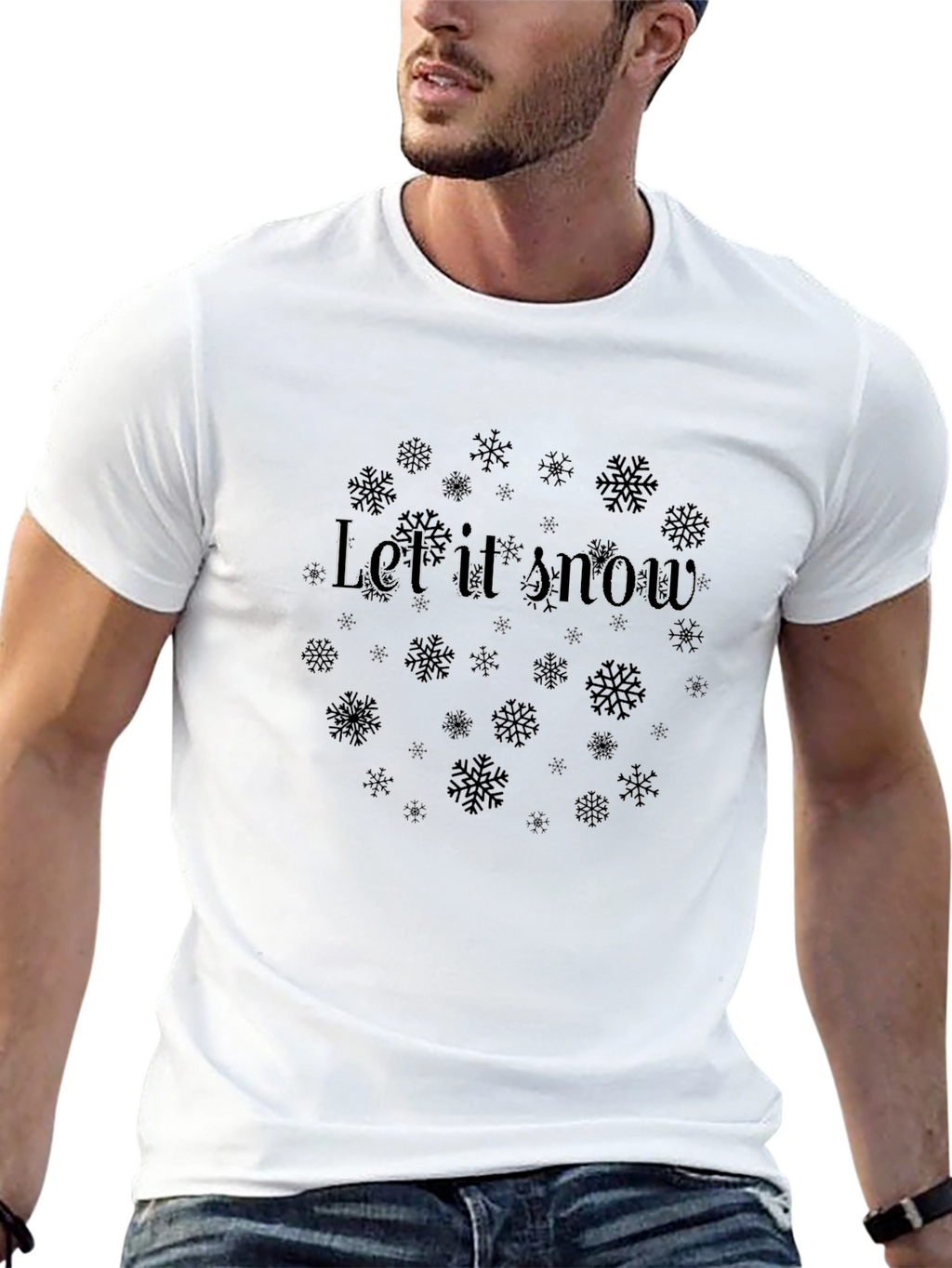 Let it Snow Black Holiday T-Shirt