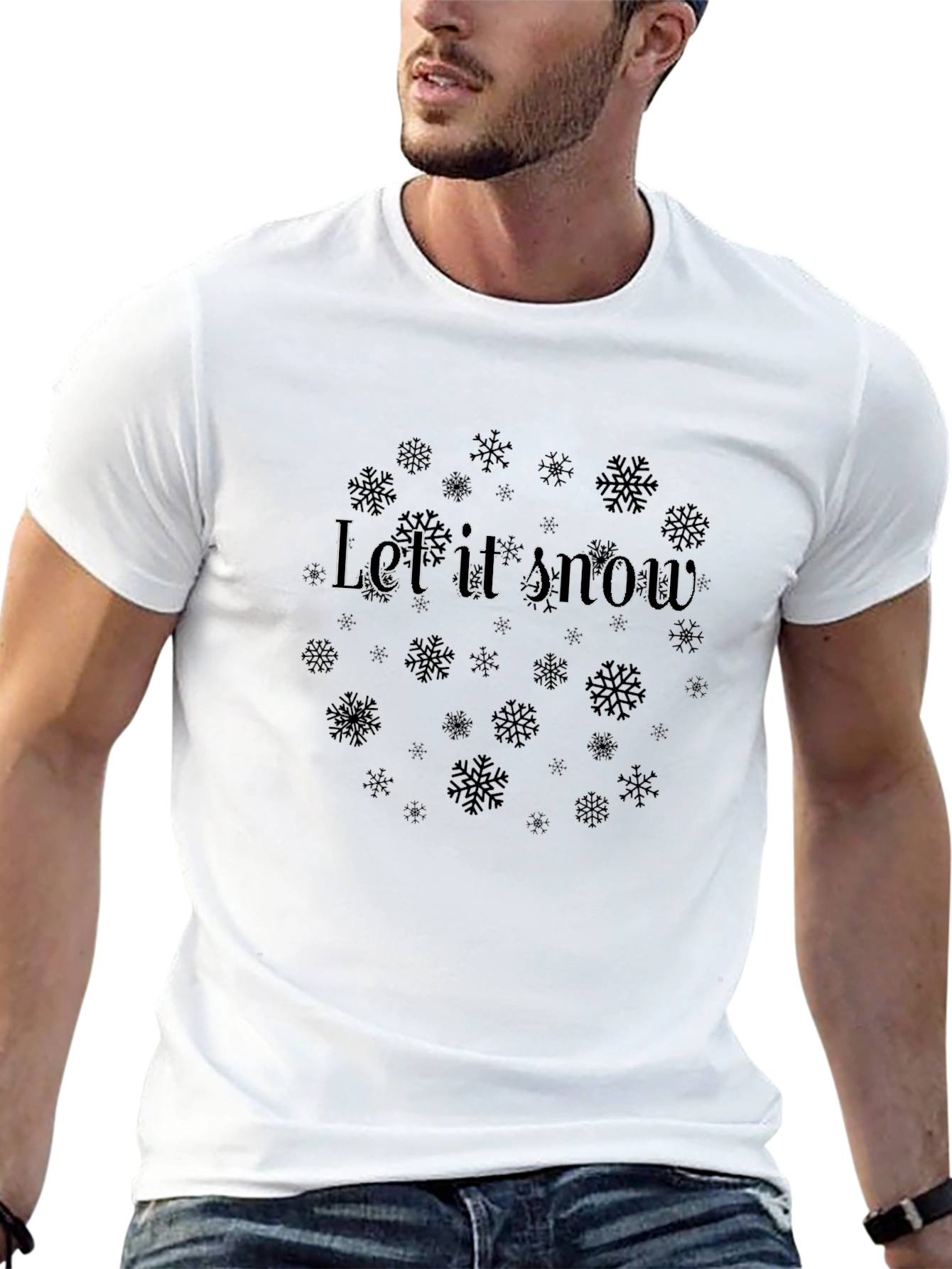 Let it Snow Black Holiday T-Shirt