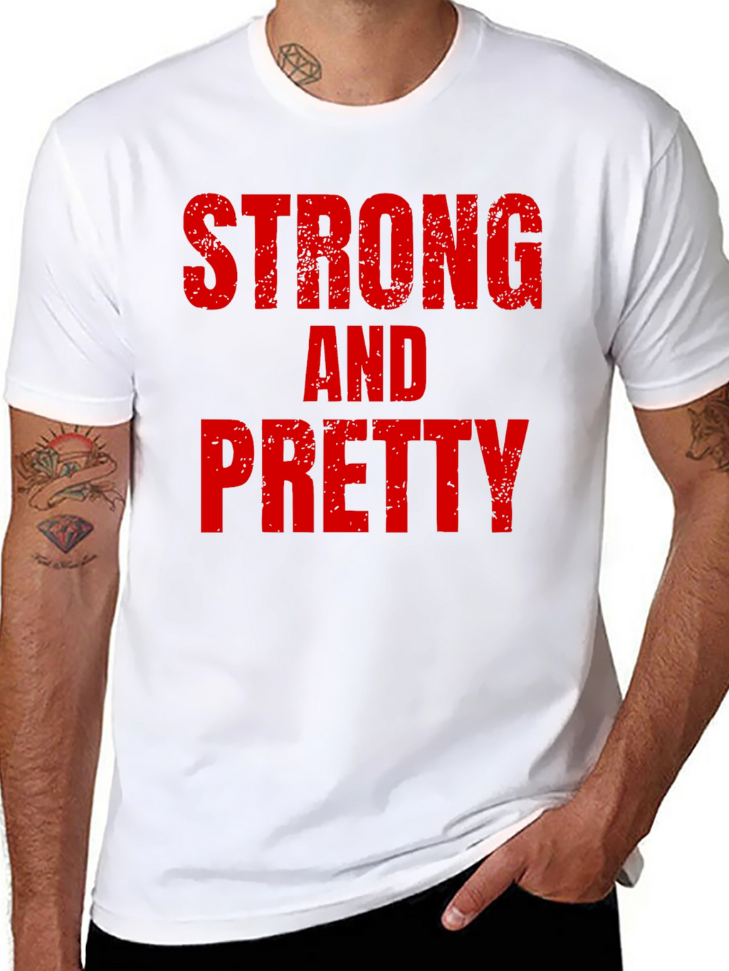 Strong and Pretty T-Shirt Bold Graphic Tee Fitness Apparel