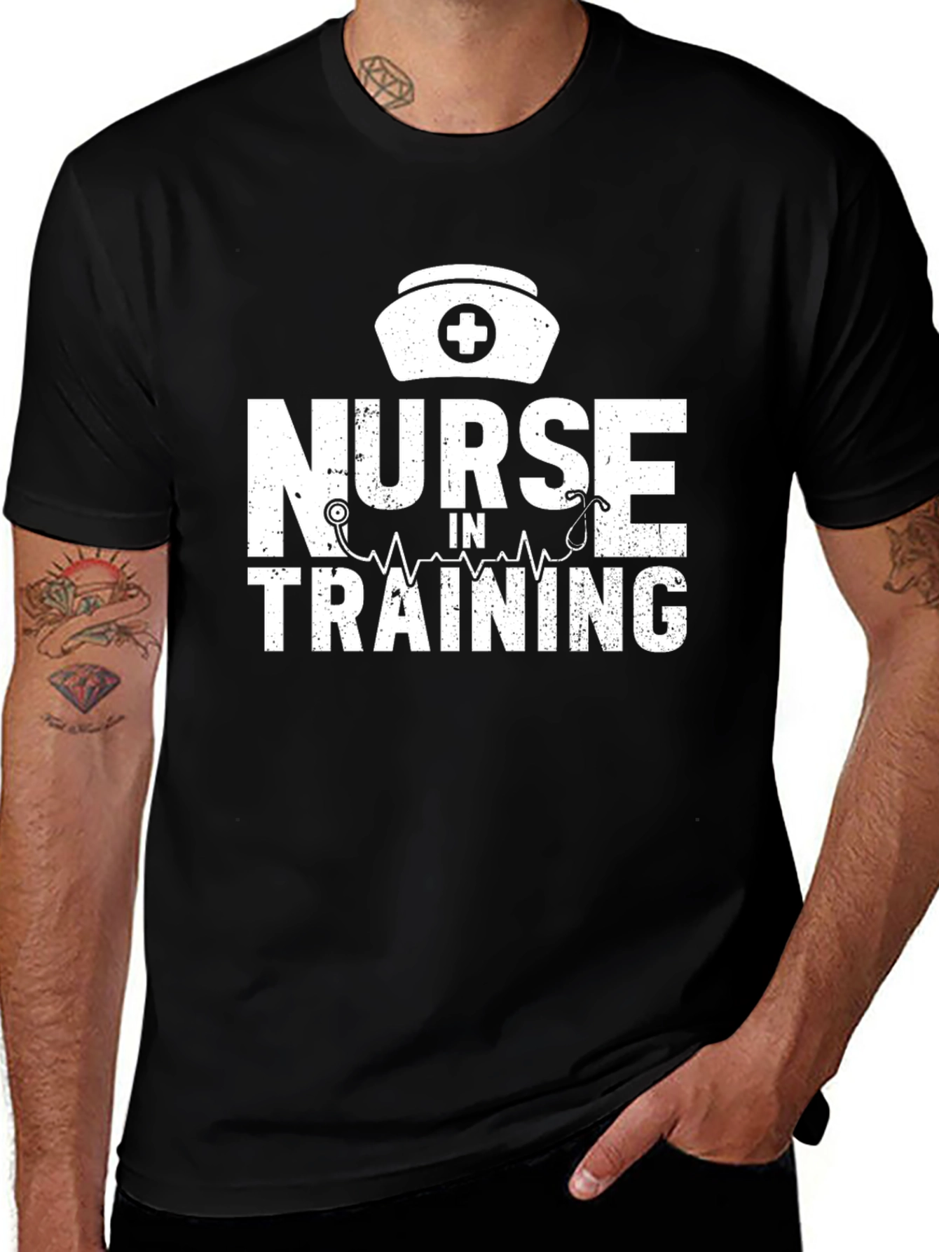 Nurse in Training Graphic T-Shirt Black