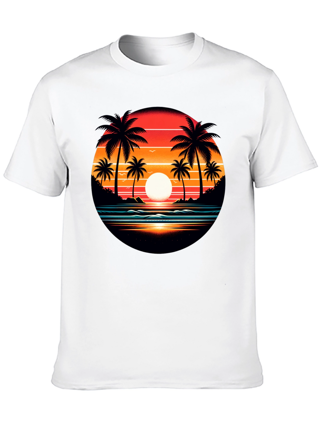 Sunset Palm Tree Graphic Tee