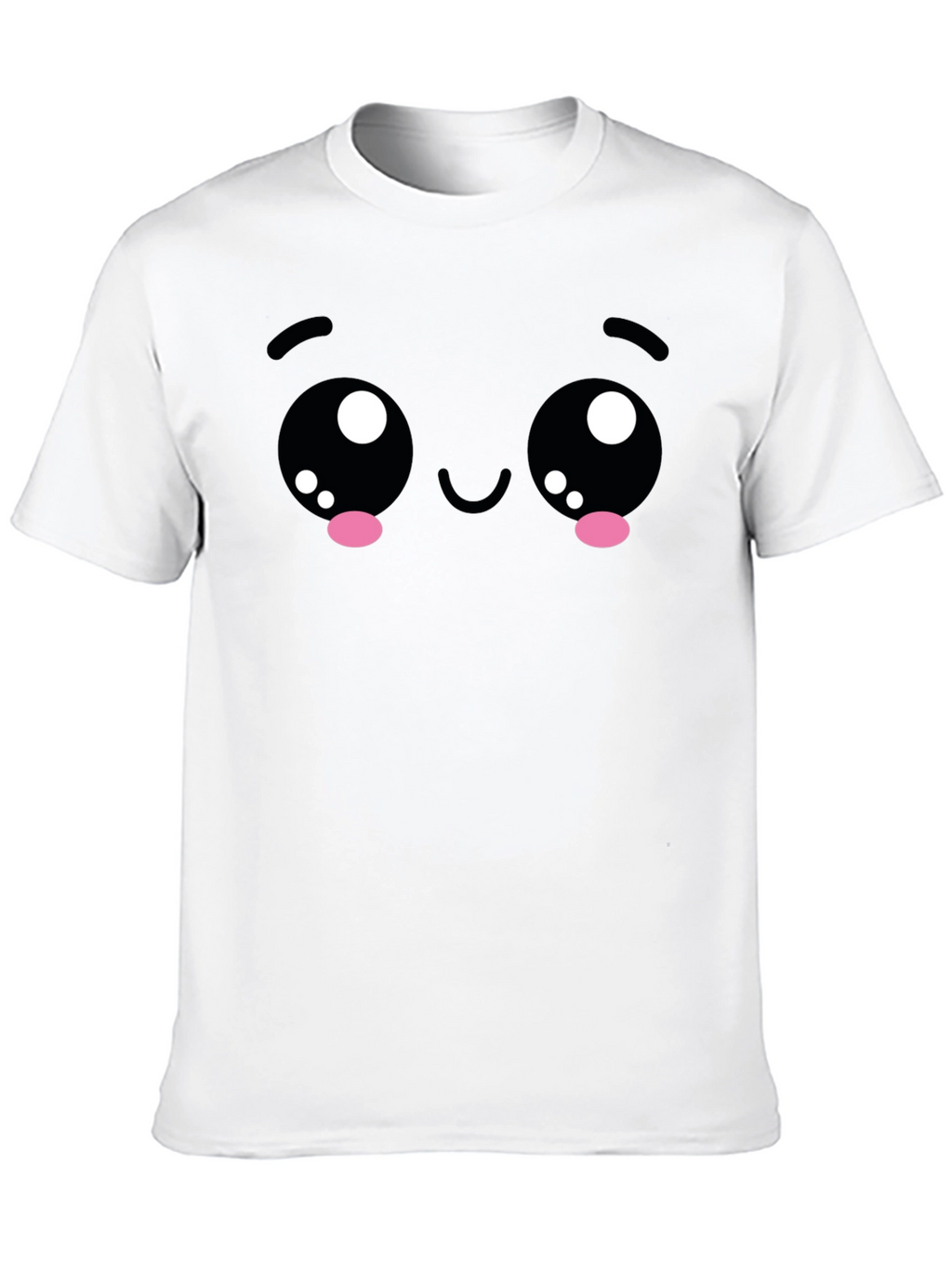 Kawaii Face Black T-Shirt - Cute Anime Style