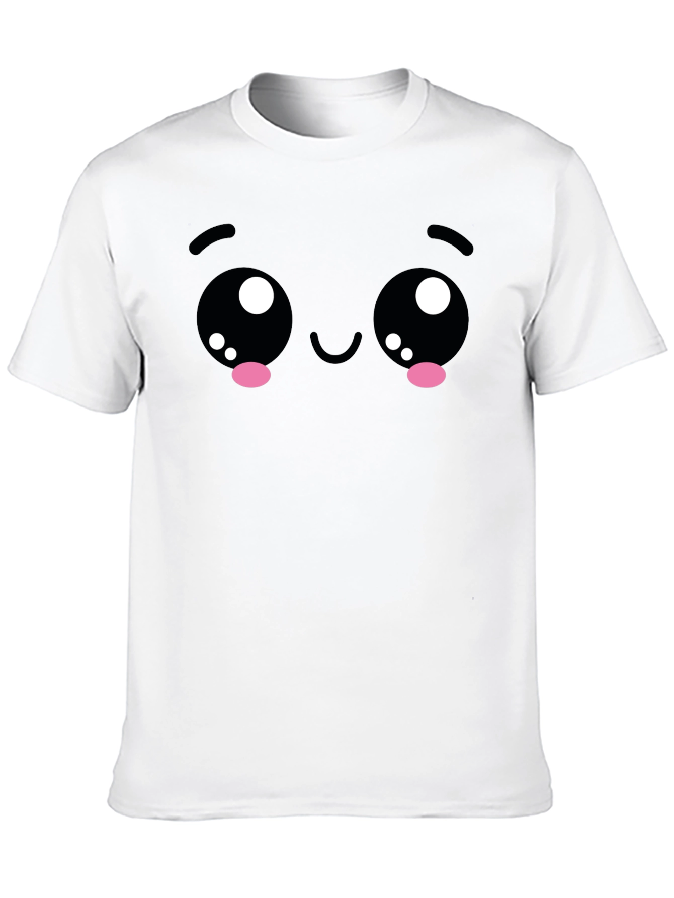 Kawaii Face Black T-Shirt - Cute Anime Style