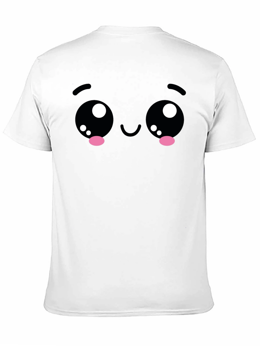 Kawaii Face Black T-Shirt - Cute Anime Style