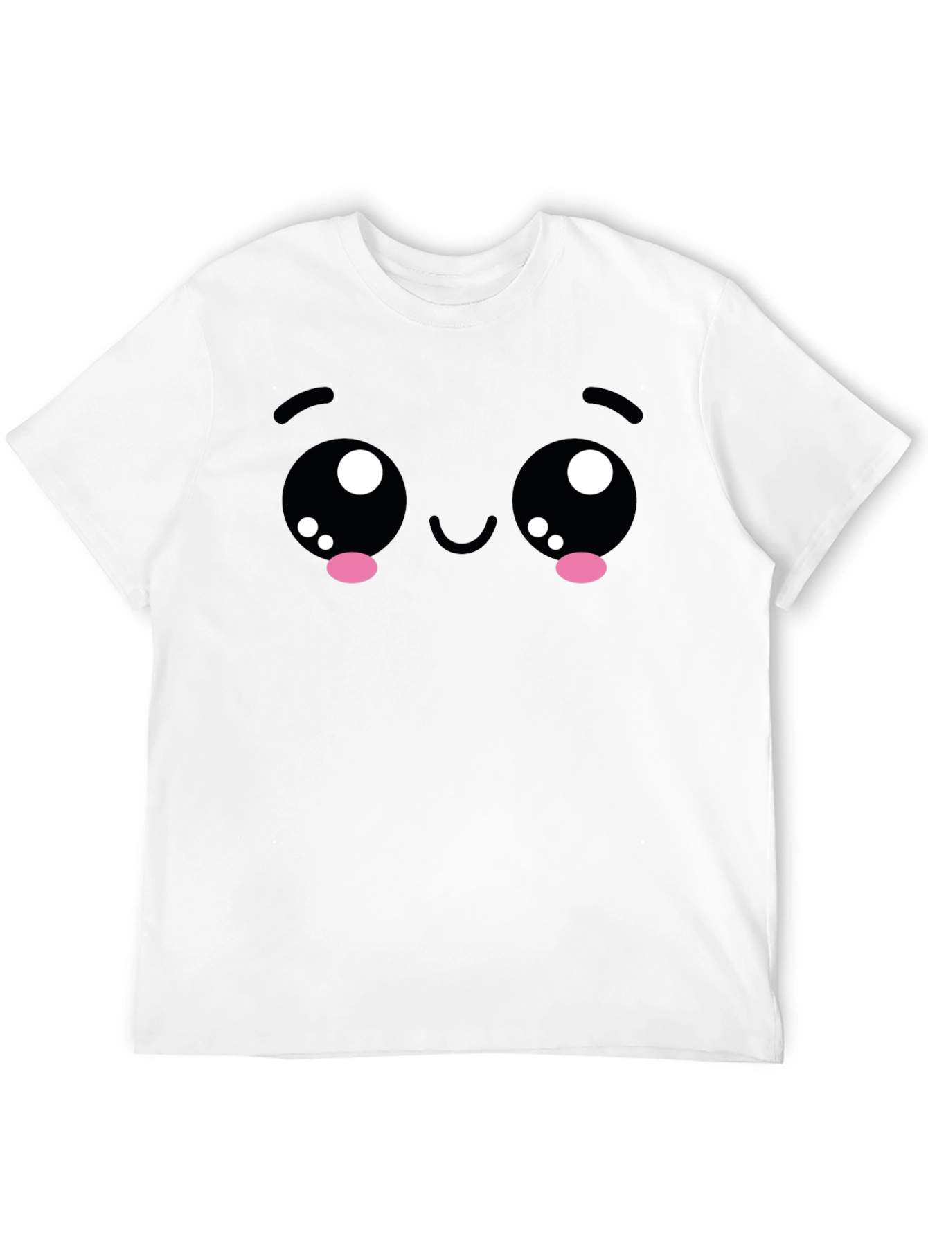 Kawaii Face Black T-Shirt - Cute Anime Style