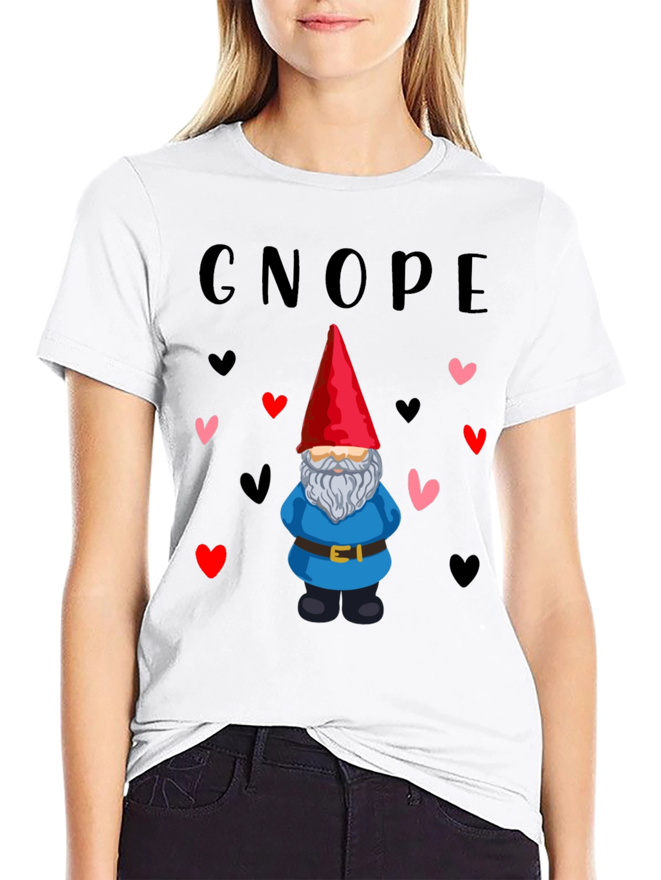 Cute Gnome Valentines Day Graphic Tee
