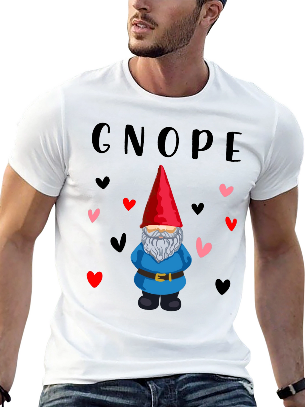Cute Gnome Valentines Day Graphic Tee