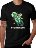 To The Moon Dinosaur Astronaut Graphic Tee