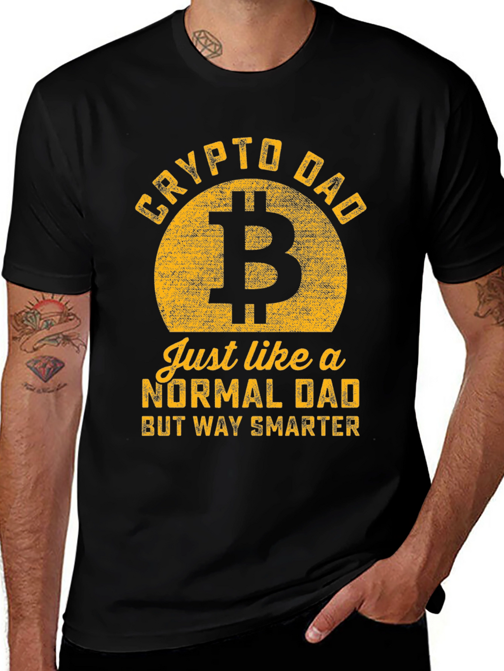 Crypto Dad T-Shirt - Bitcoin Lover Gift