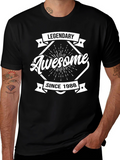 Legendary Awesome Since 1988 Black Graphic T-Shirt