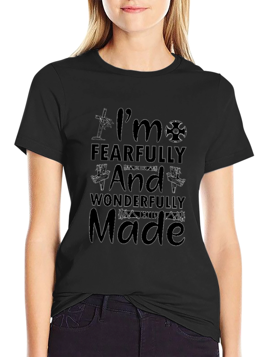 Fearfully and Wonderfully Made Black T-Shirt