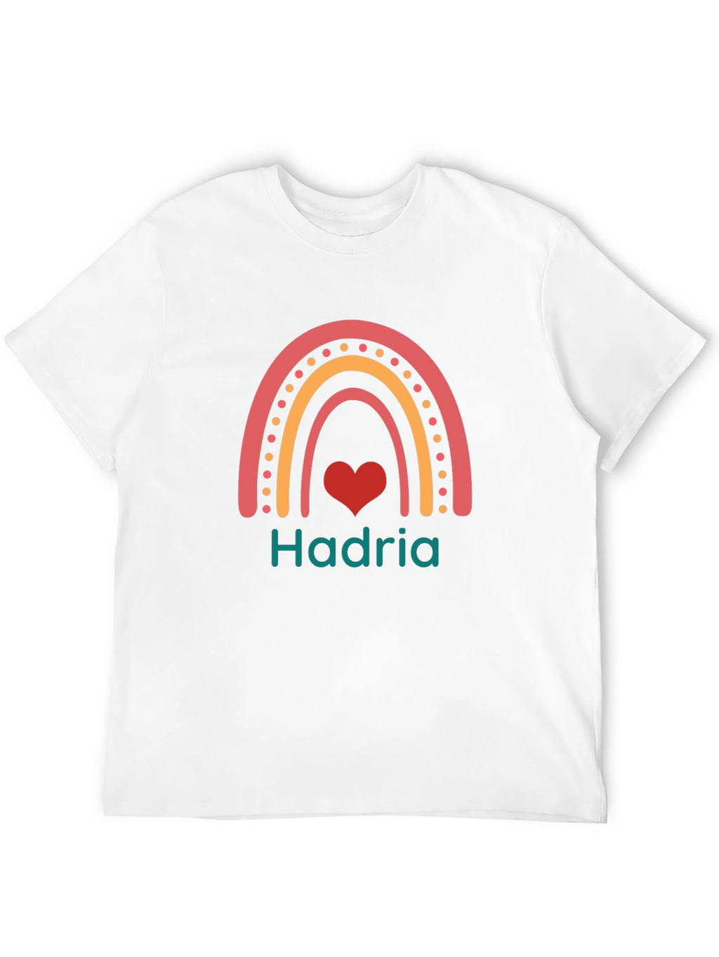 Hadria Rainbow Heart Custom T-Shirt