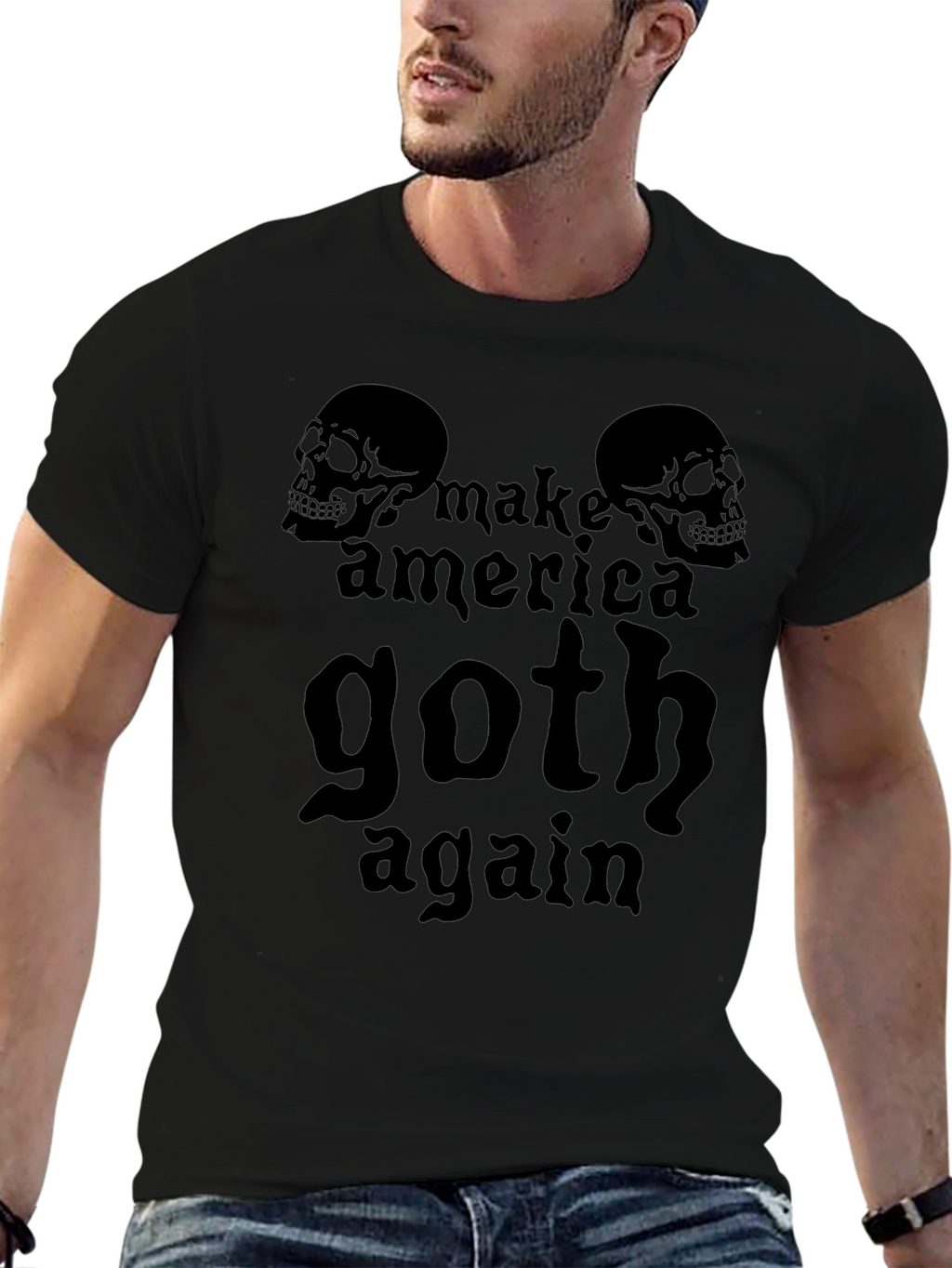 Make America Goth Again T-Shirt Skull Graphic Tee