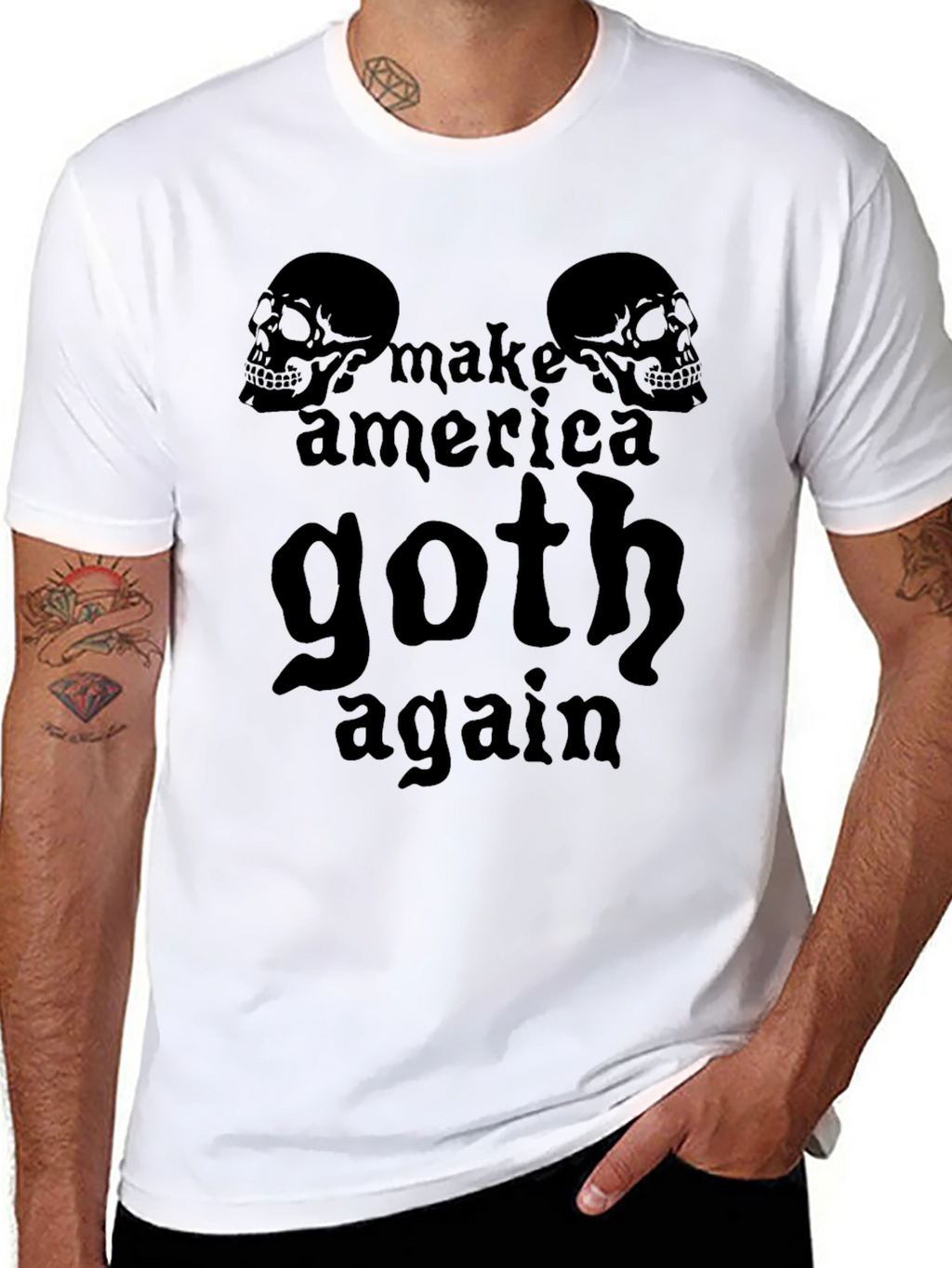 Make America Goth Again T-Shirt Skull Graphic Tee