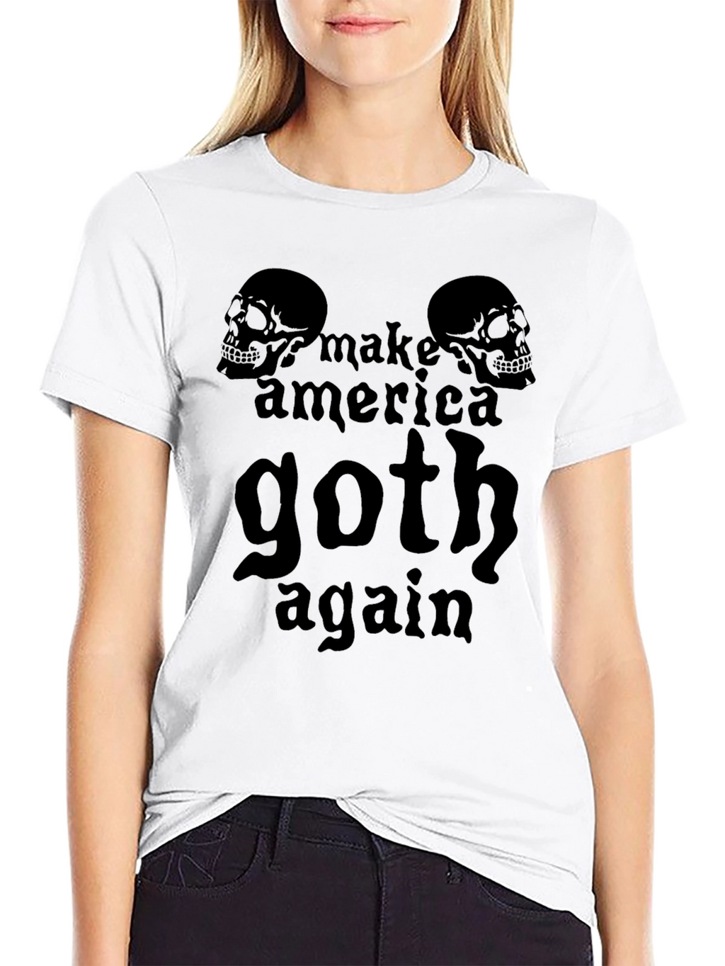 Make America Goth Again T-Shirt Skull Graphic Tee