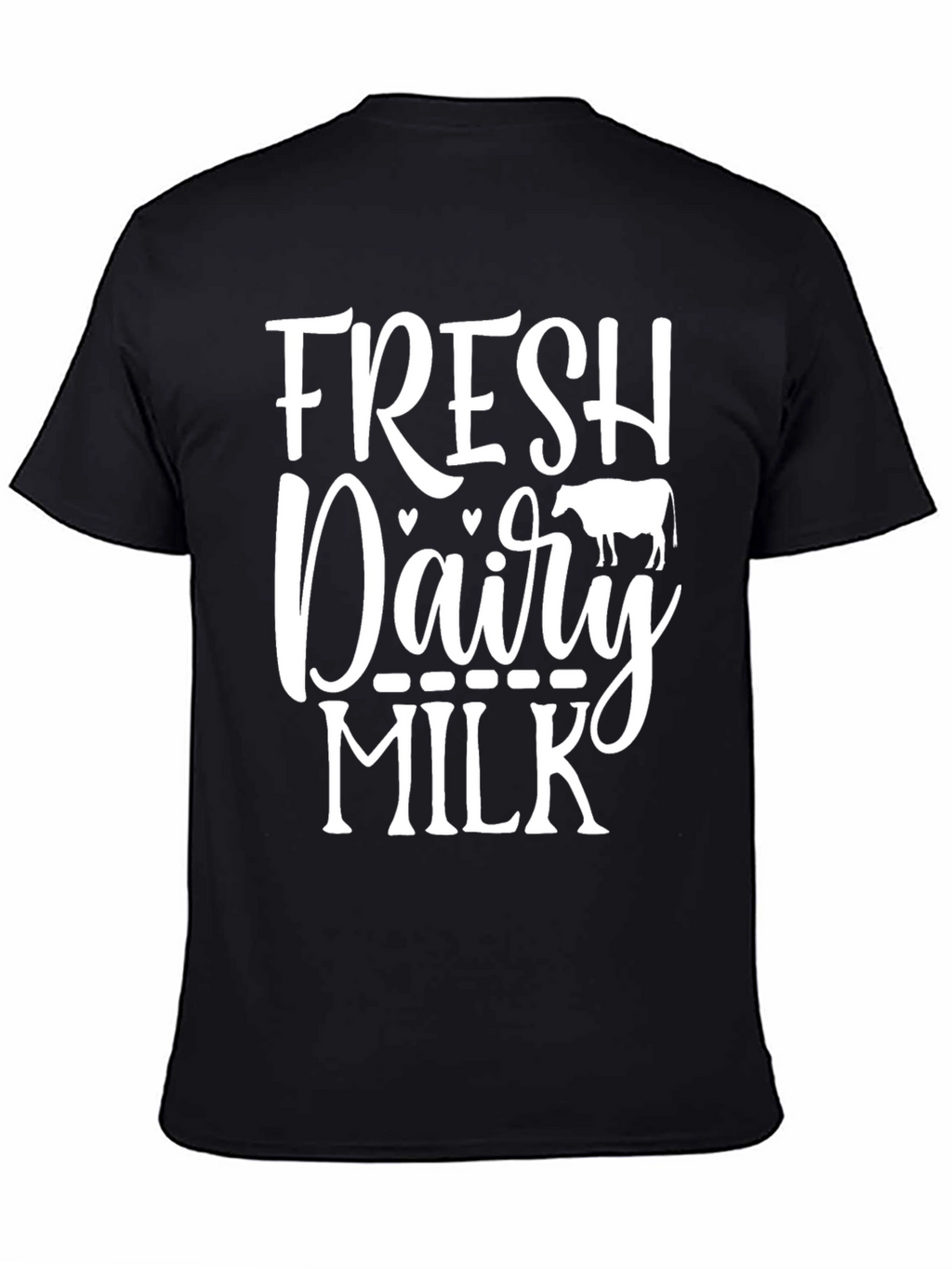 Fresh Dairy Milk Graphic Tee - Black Cotton T-Shirt