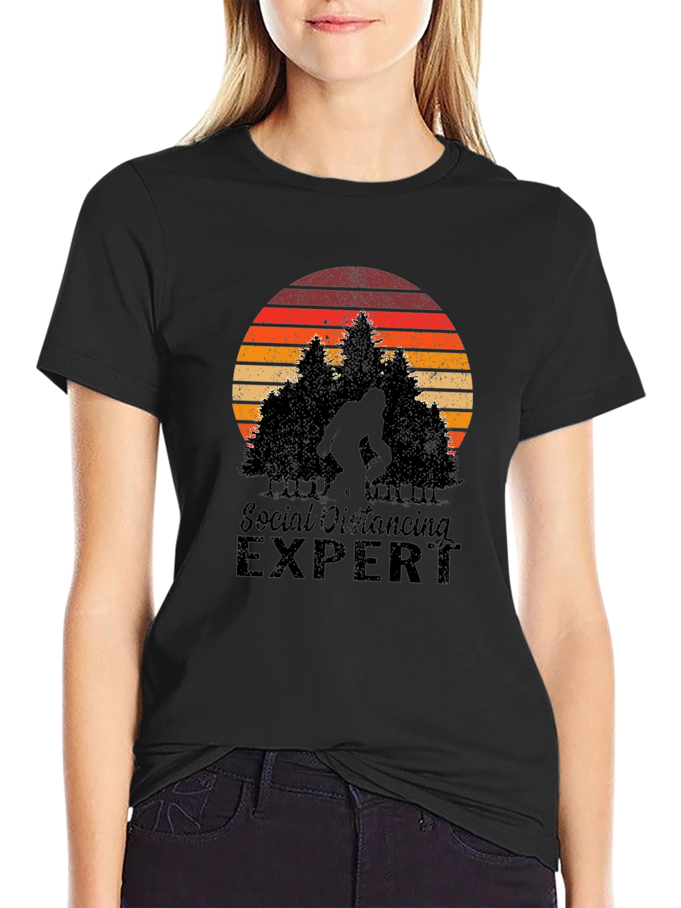 Social Distancing Expert Bigfoot T-Shirt