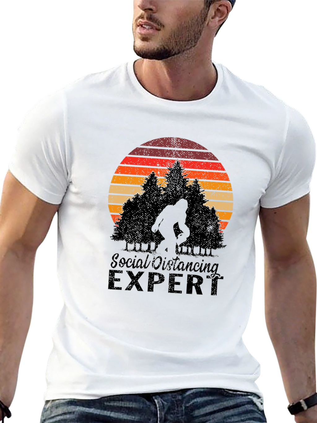 Social Distancing Expert Bigfoot T-Shirt