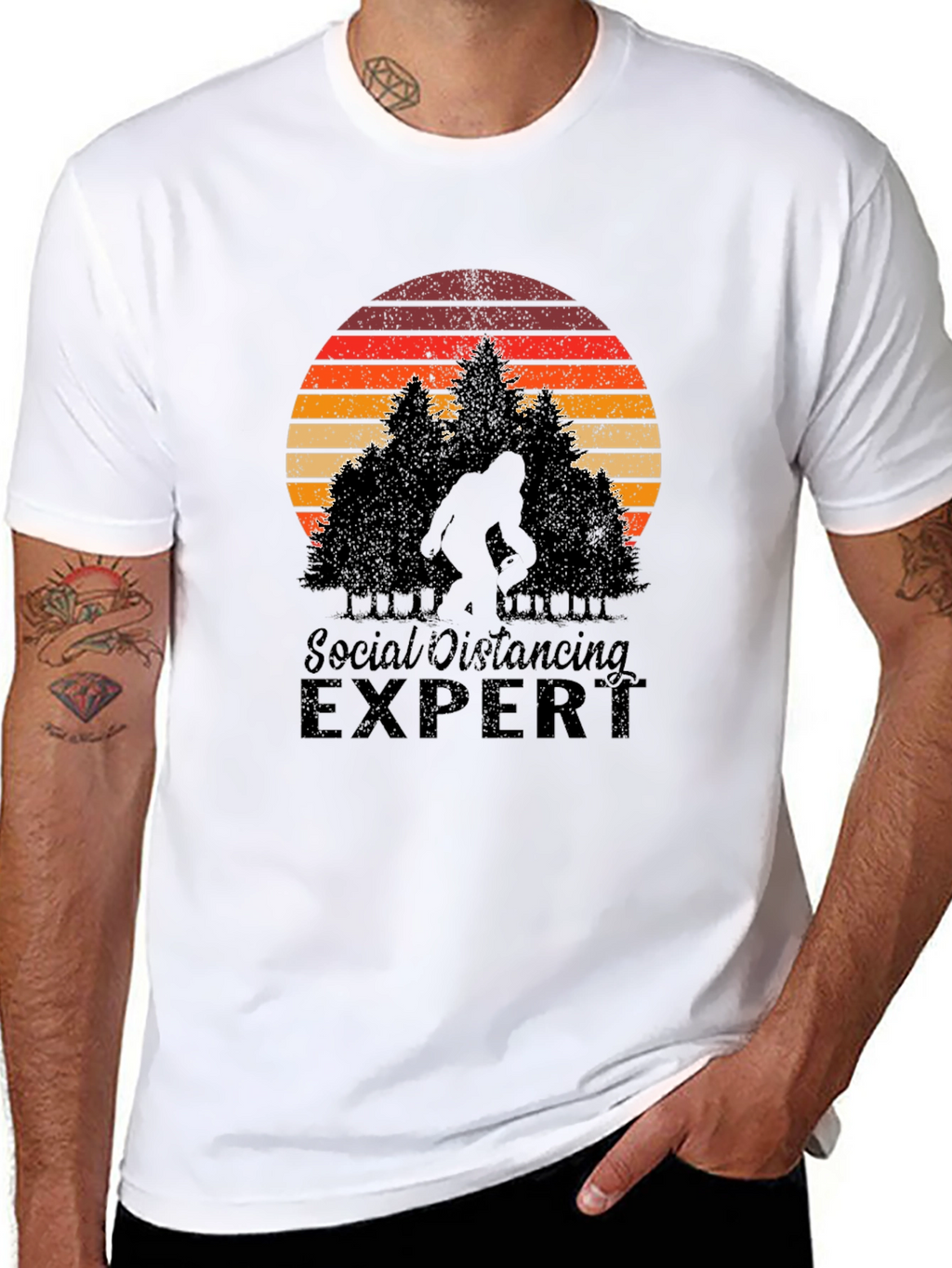 Social Distancing Expert Bigfoot T-Shirt
