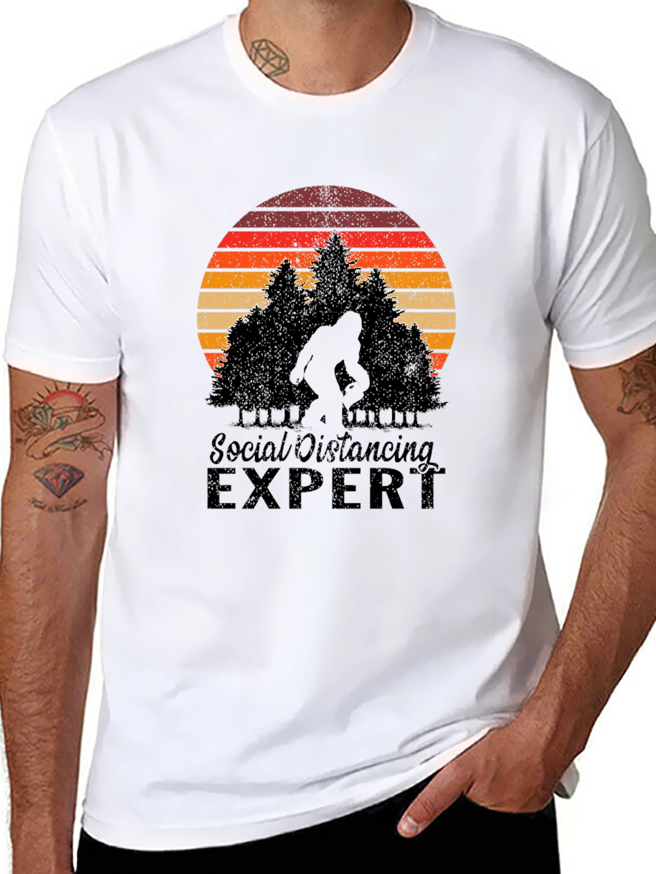 Social Distancing Expert Bigfoot T-Shirt