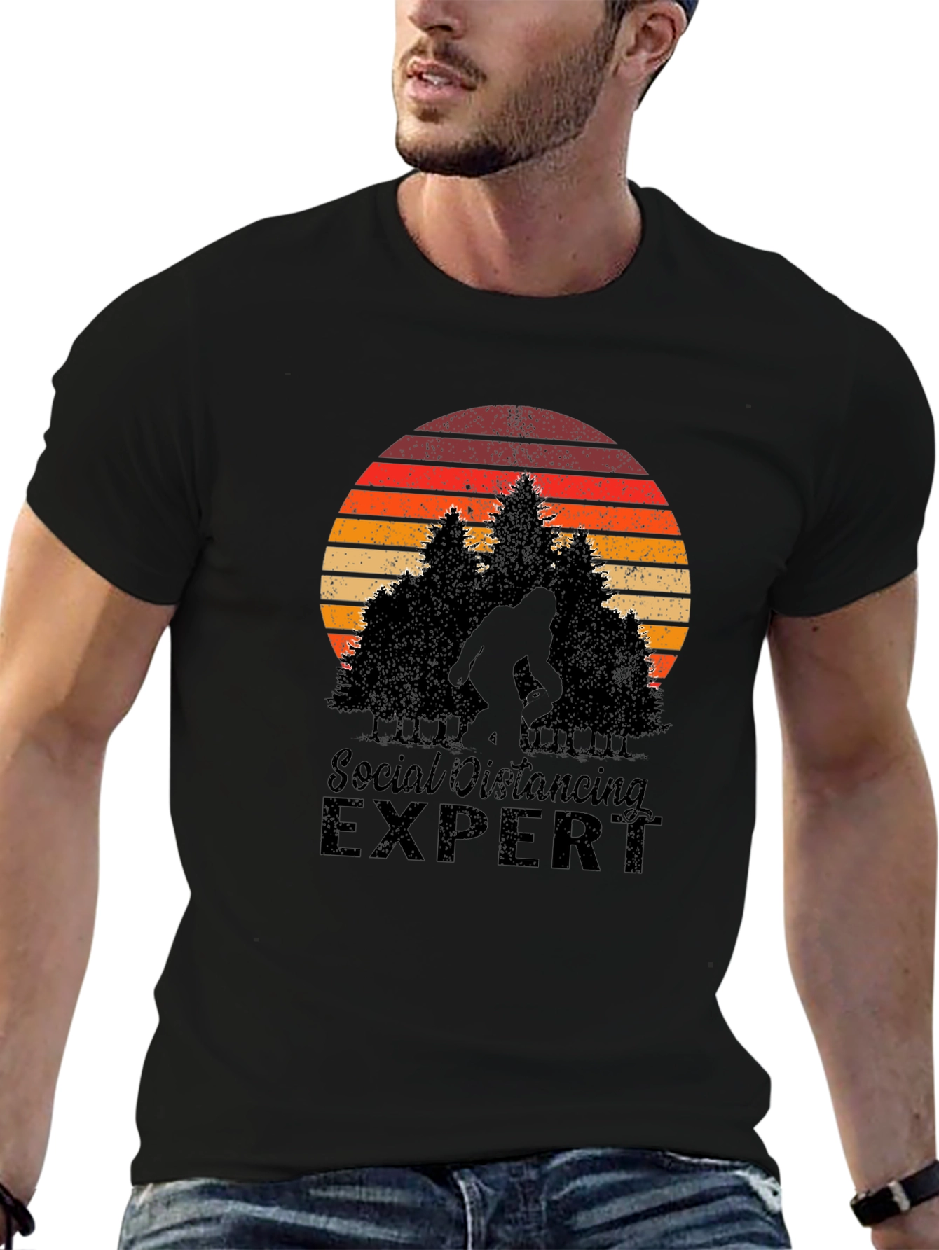 Social Distancing Expert Bigfoot T-Shirt