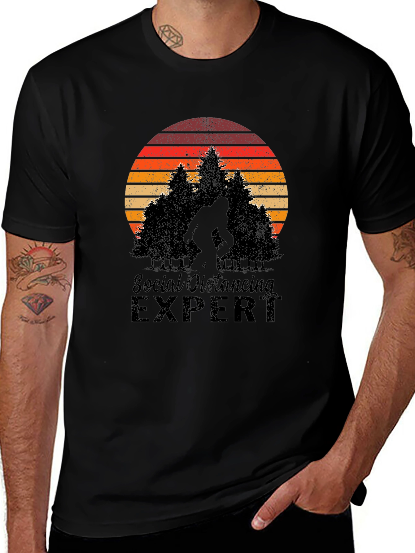 Social Distancing Expert Bigfoot T-Shirt