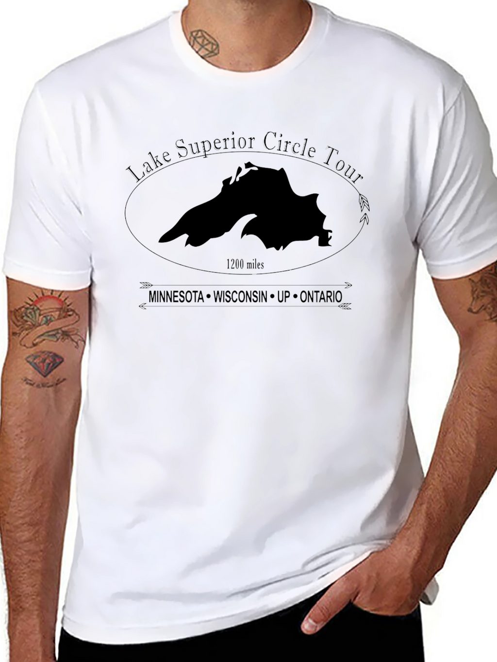 Lake Superior Circle Tour T-Shirt - Black