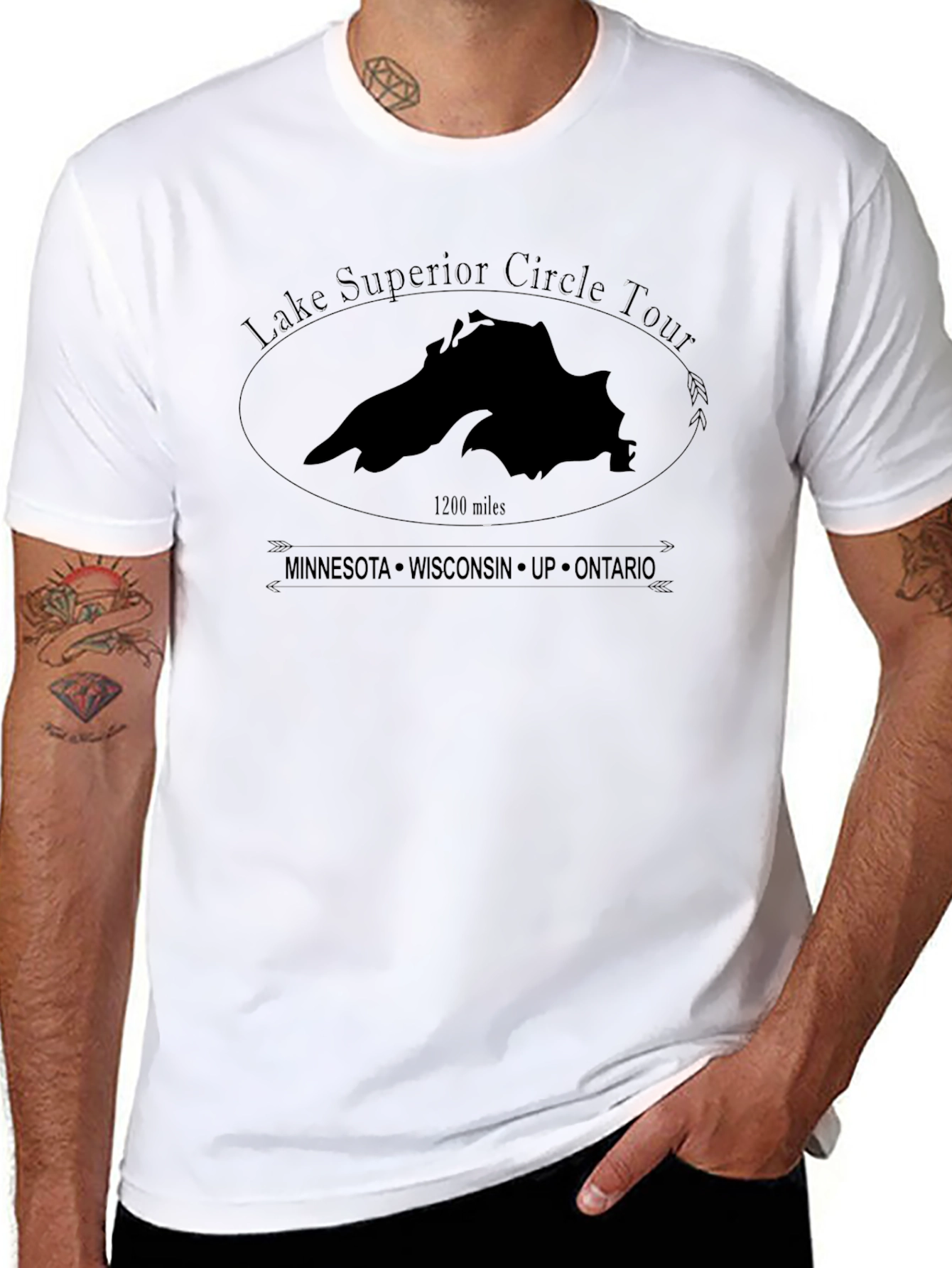 Lake Superior Circle Tour T-Shirt - Black