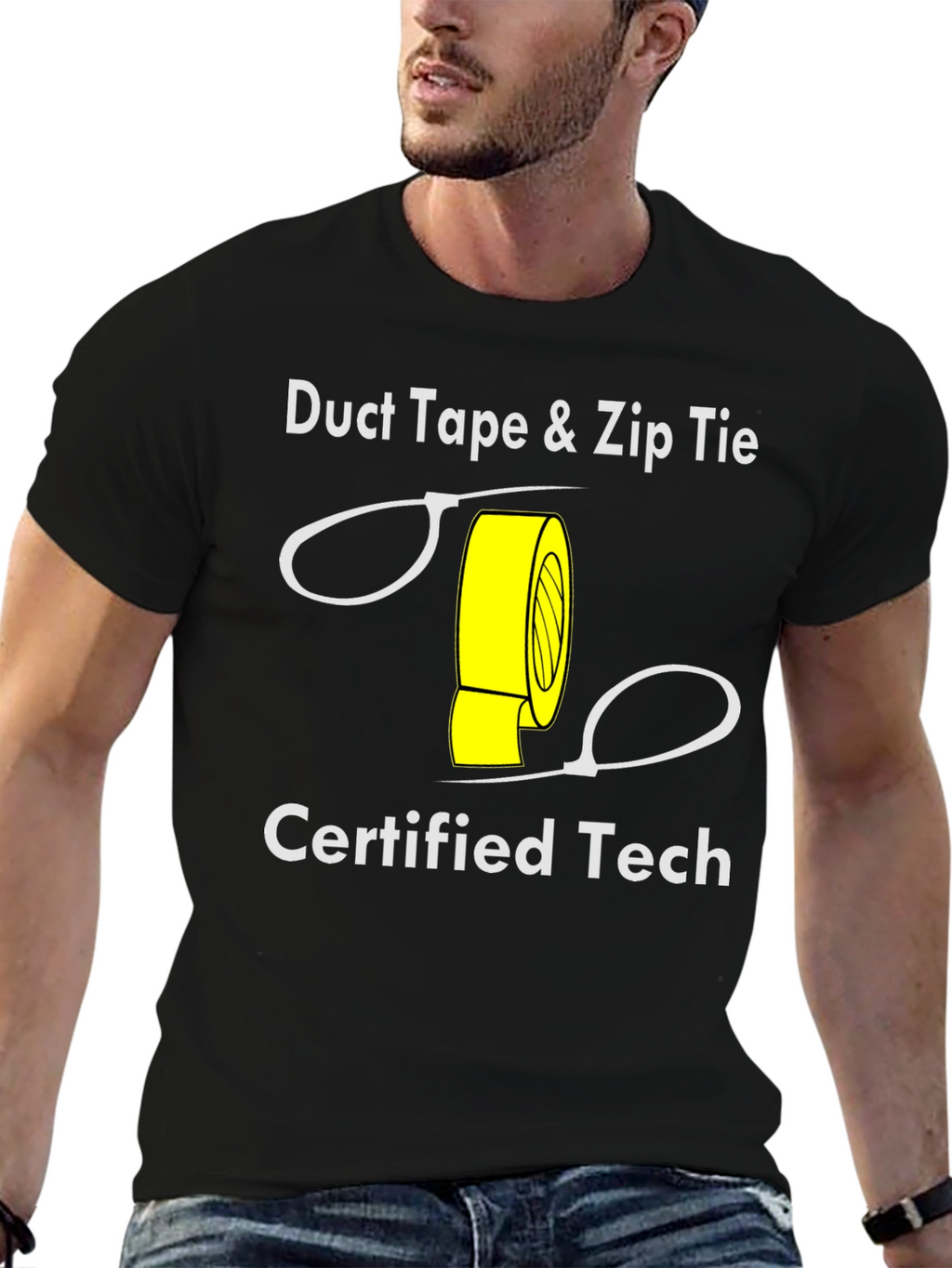 Duct Tape & Zip Tie Certified Tech T-Shirt