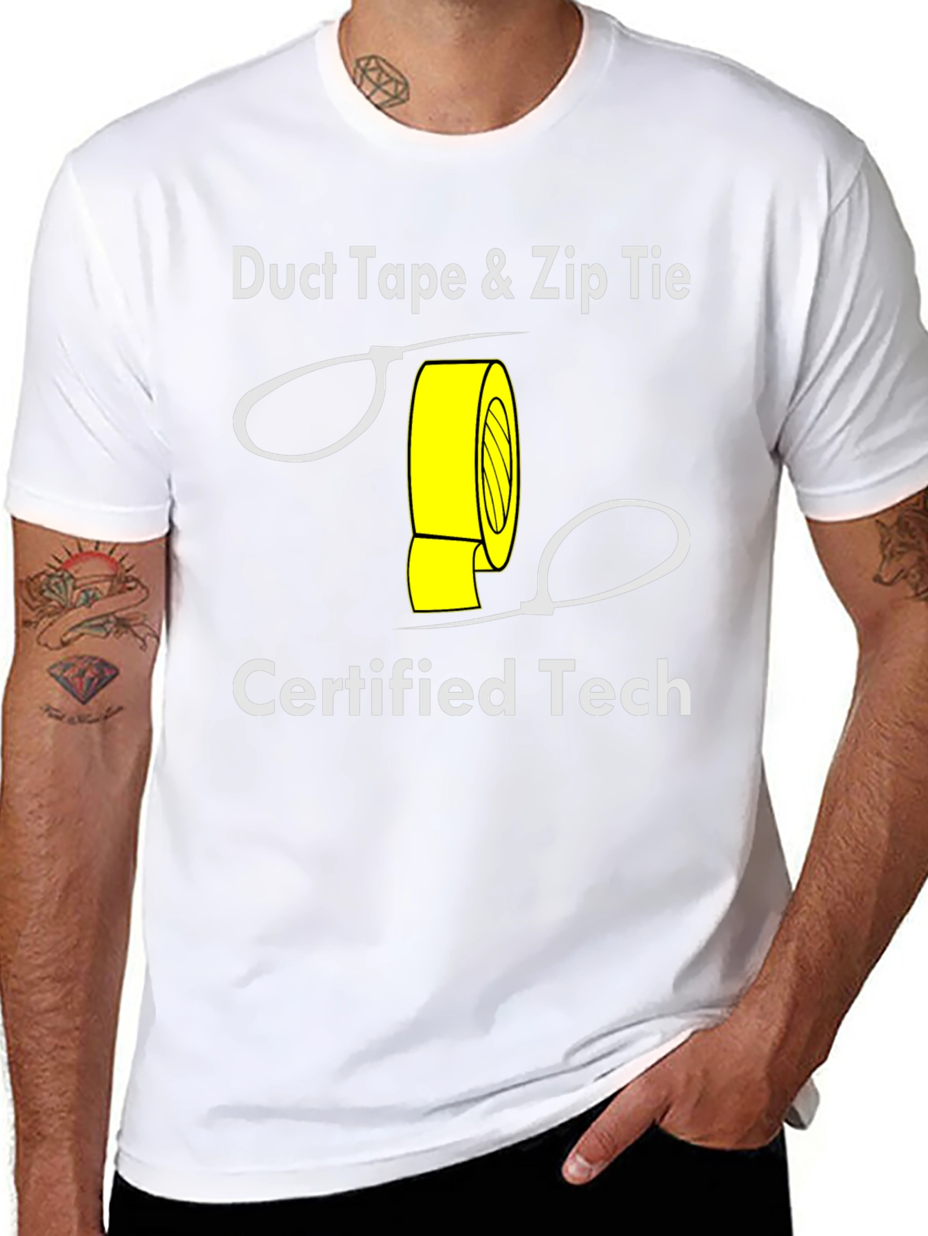 Duct Tape & Zip Tie Certified Tech T-Shirt