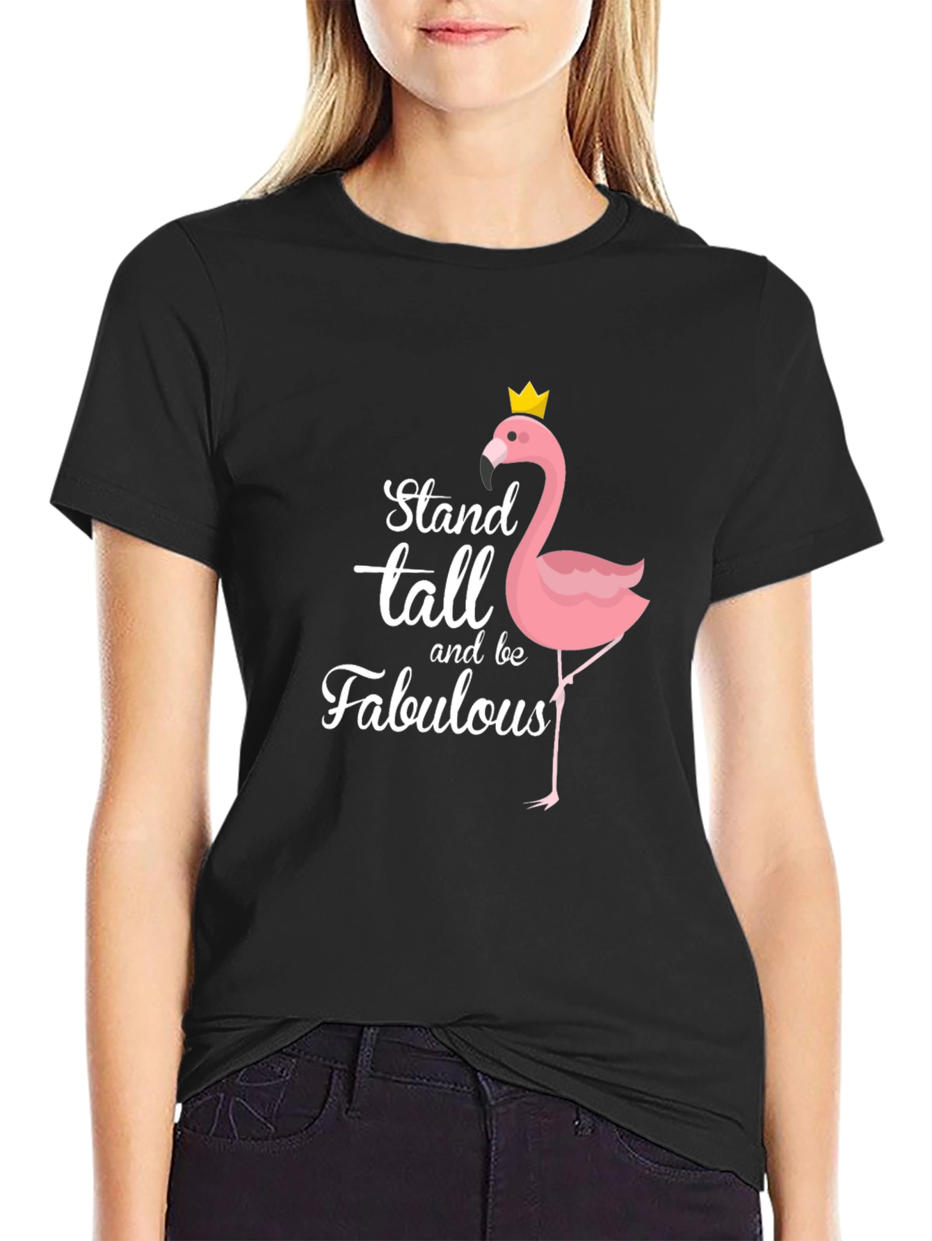 Stand Tall Flamingo Graphic Tee
