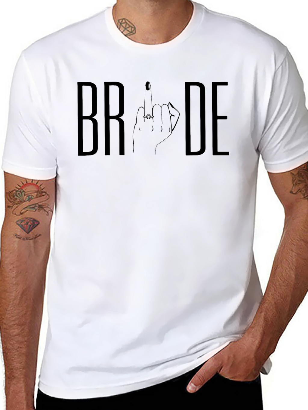 Bride Hand Gesture Graphic Tee - Black