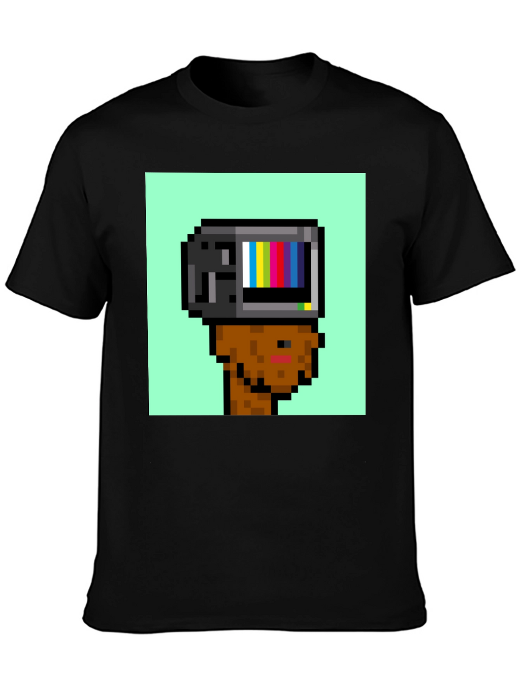 Pixel TV Head T-Shirt