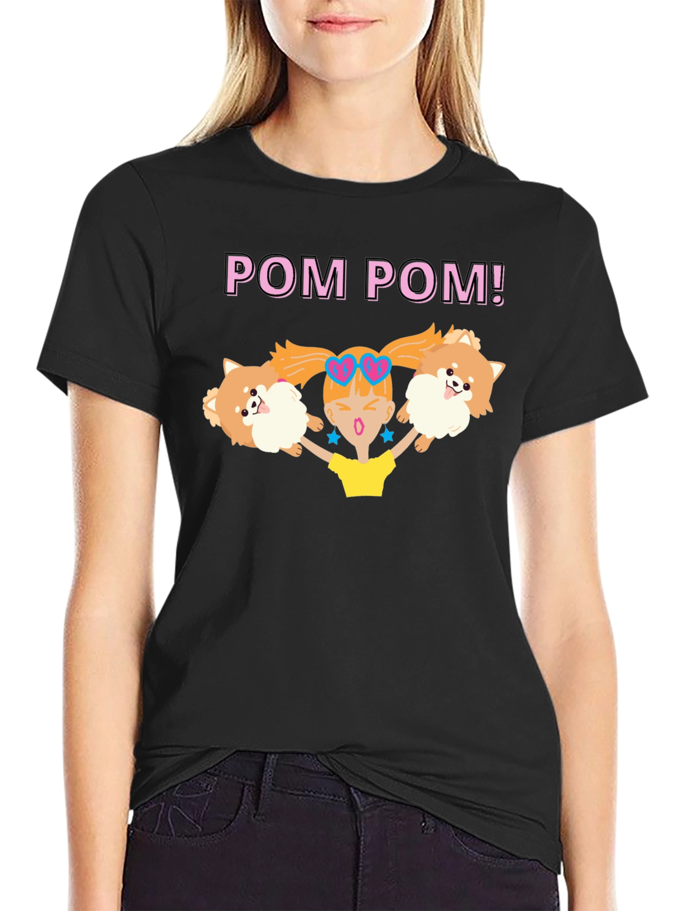 Pom Pom Graphic Tee - Cute Dog Lover Shirt