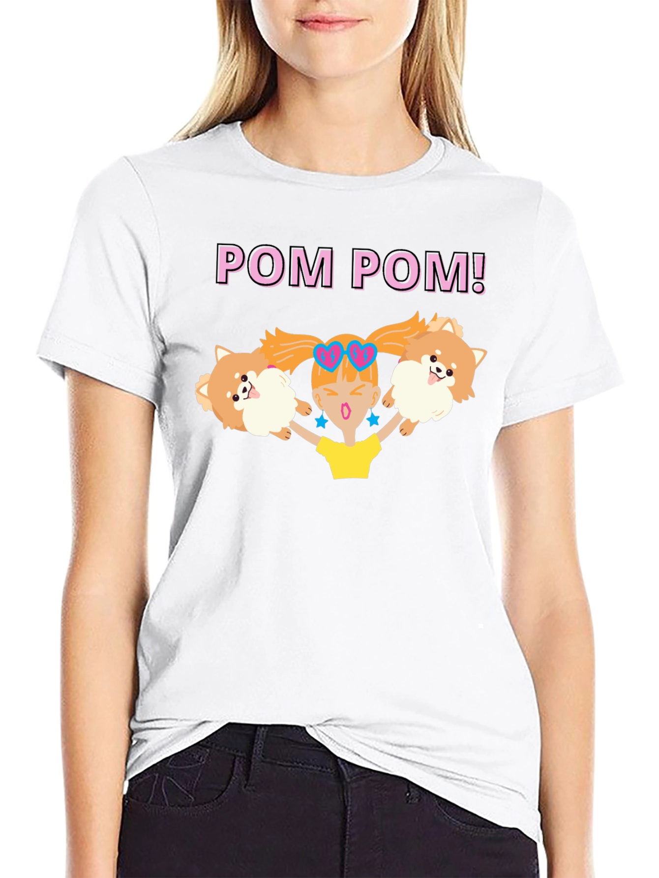 Pom Pom Graphic Tee - Cute Dog Lover Shirt