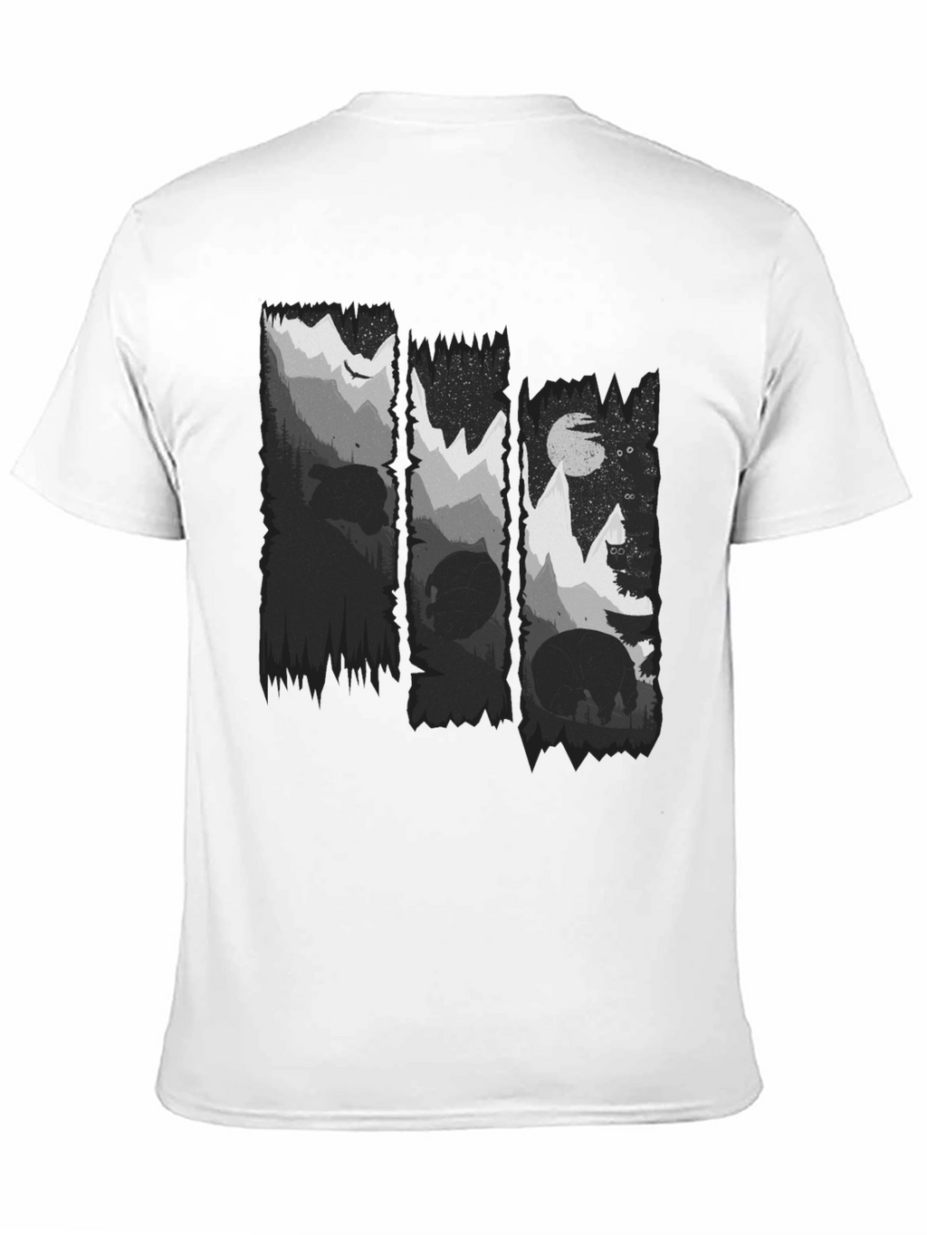 Nature Scene Black Graphic Tee